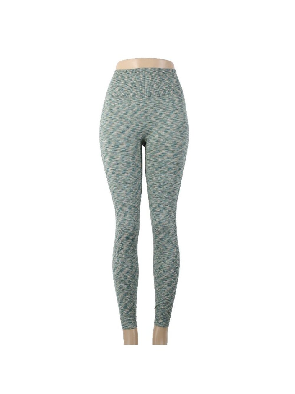 Sweaty Betty AW Pant Sz S x 27 Green Tan Pull On Legging Polyester Polyamide